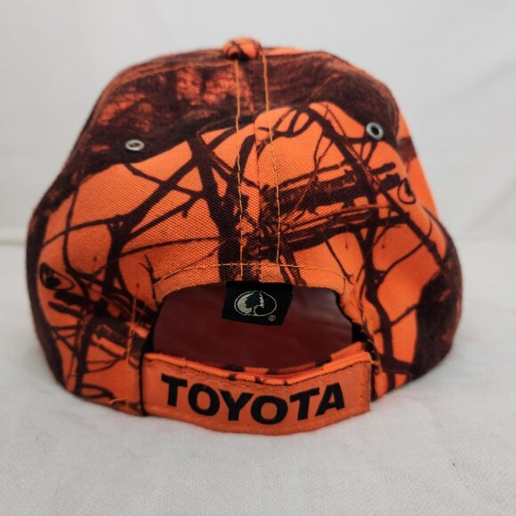 Mossy Oak Mens Orange Wilderness Camo Toyota Baseball Cap Hat OS - Picture 3 of 5